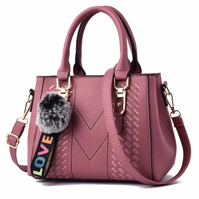 Embroidered leather bag