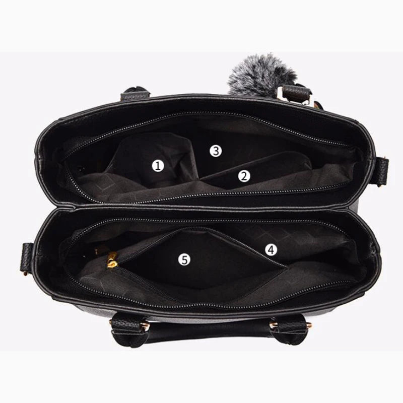 Embroidered leather bag