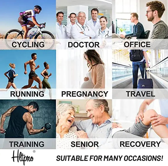 Compression socks that improve circulation, reduce swelling, and help prevent varicose veins.