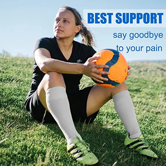 Compression socks that improve circulation, reduce swelling, and help prevent varicose veins.