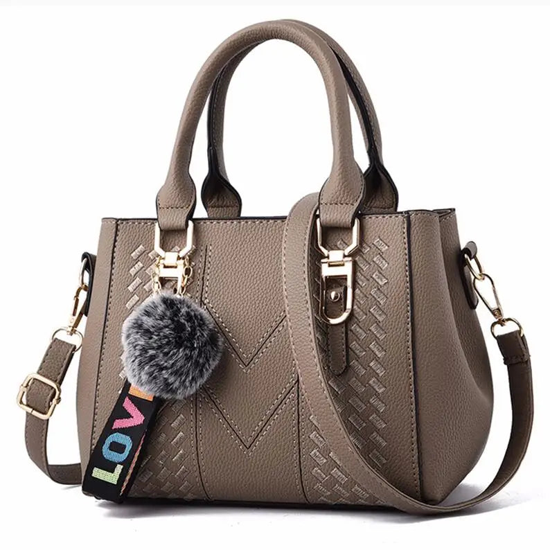 Embroidered leather bag