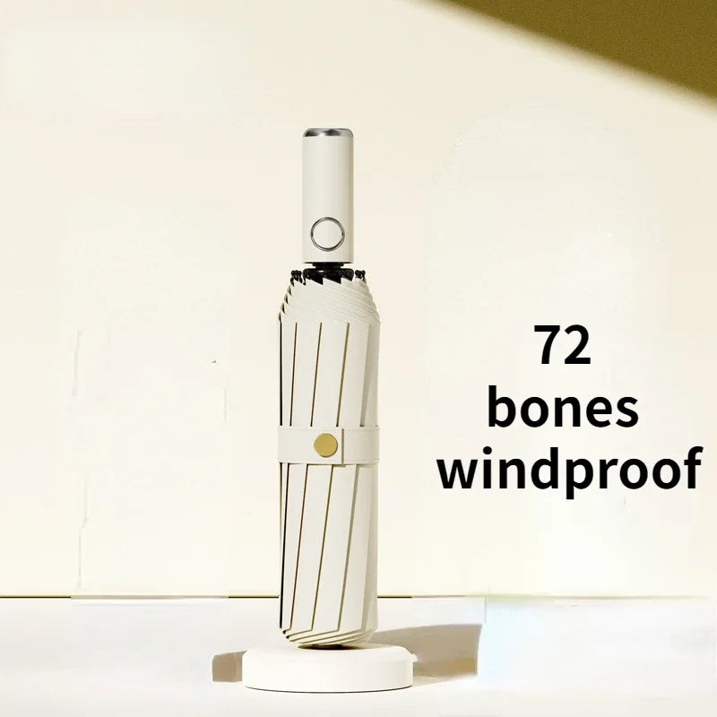 72-bone strong umbrella, wind-, rain-, sunproof, automatic, large.