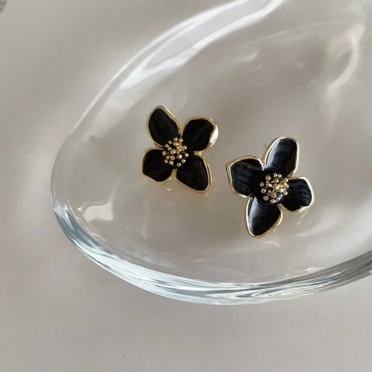 Sweet Flower Stud Earrings For Women