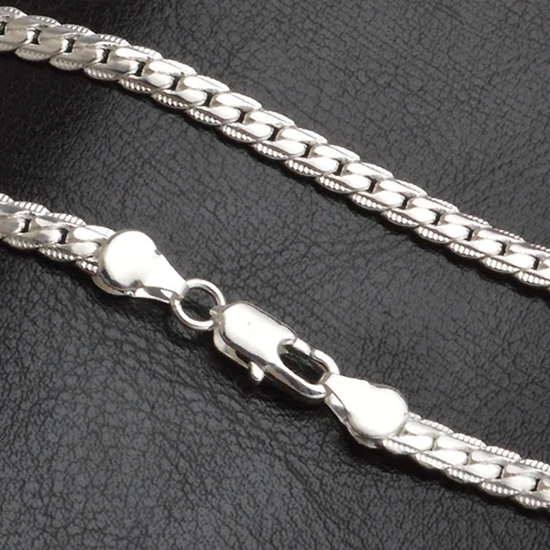 Luxury 5mm silver necklace chain