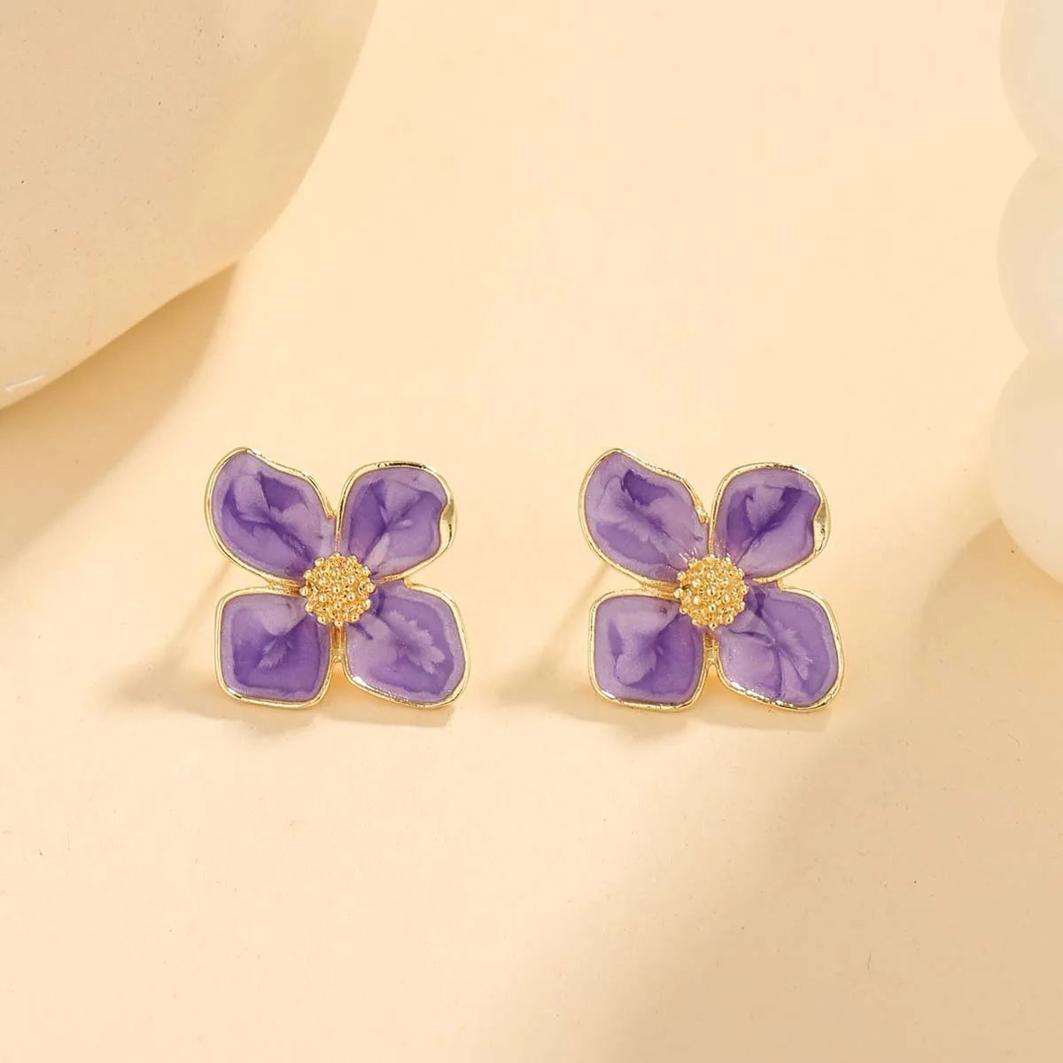 Sweet Flower Stud Earrings For Women