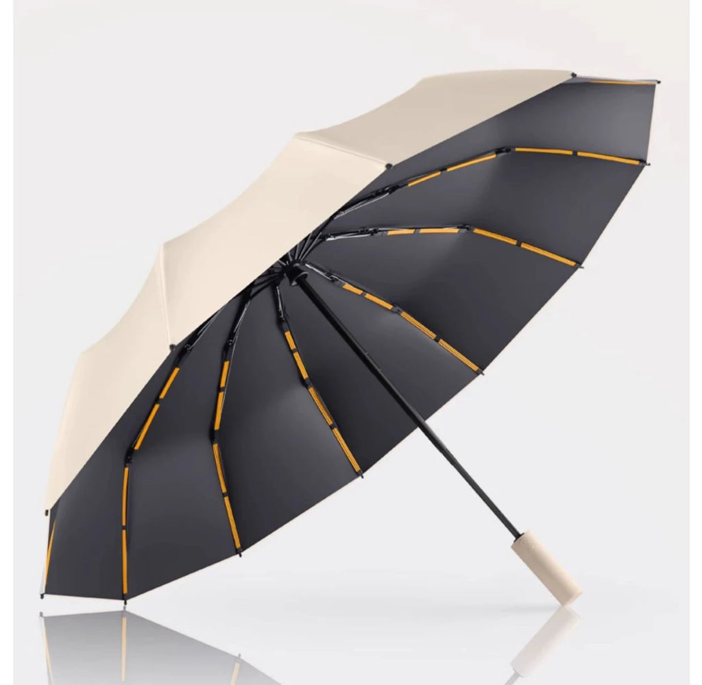 72-bone strong umbrella, wind-, rain-, sunproof, automatic, large.