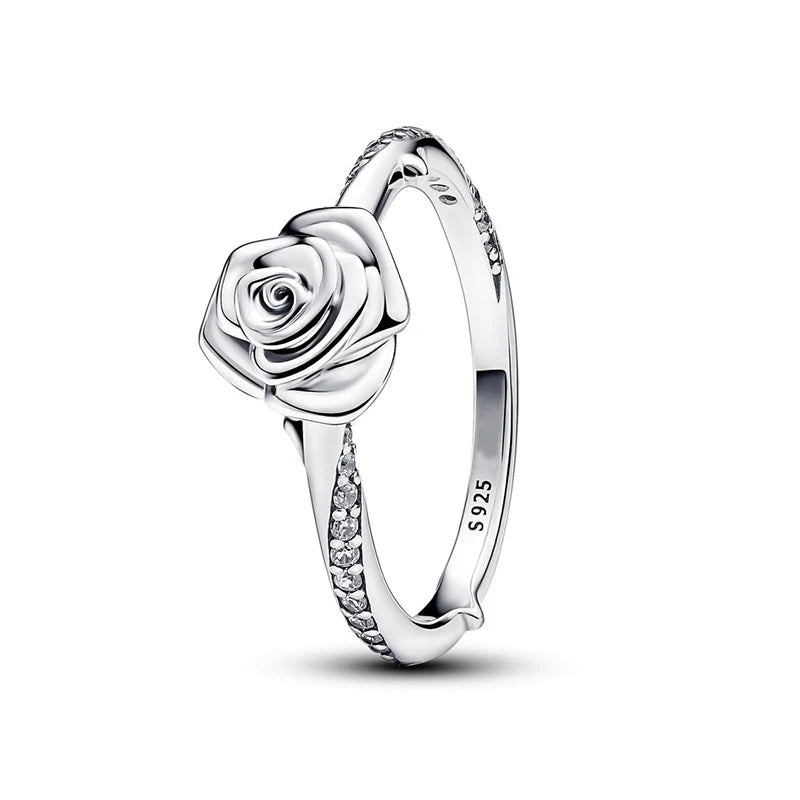 925 Silver Rose in Bloom Ring