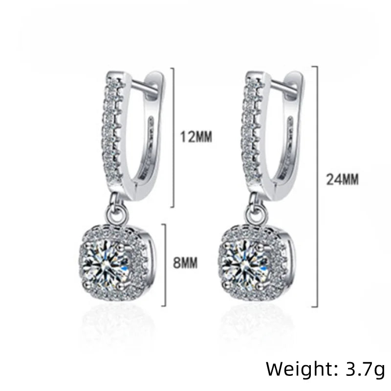 Moissanite hoop Earrings.