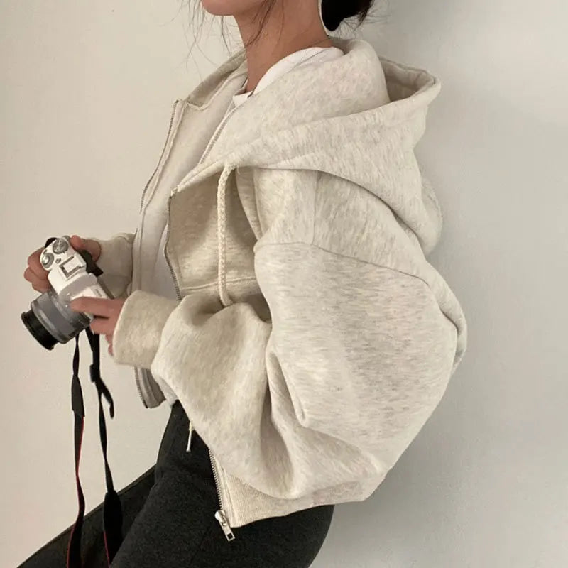 Y2K women’s oversized hoodie jacket