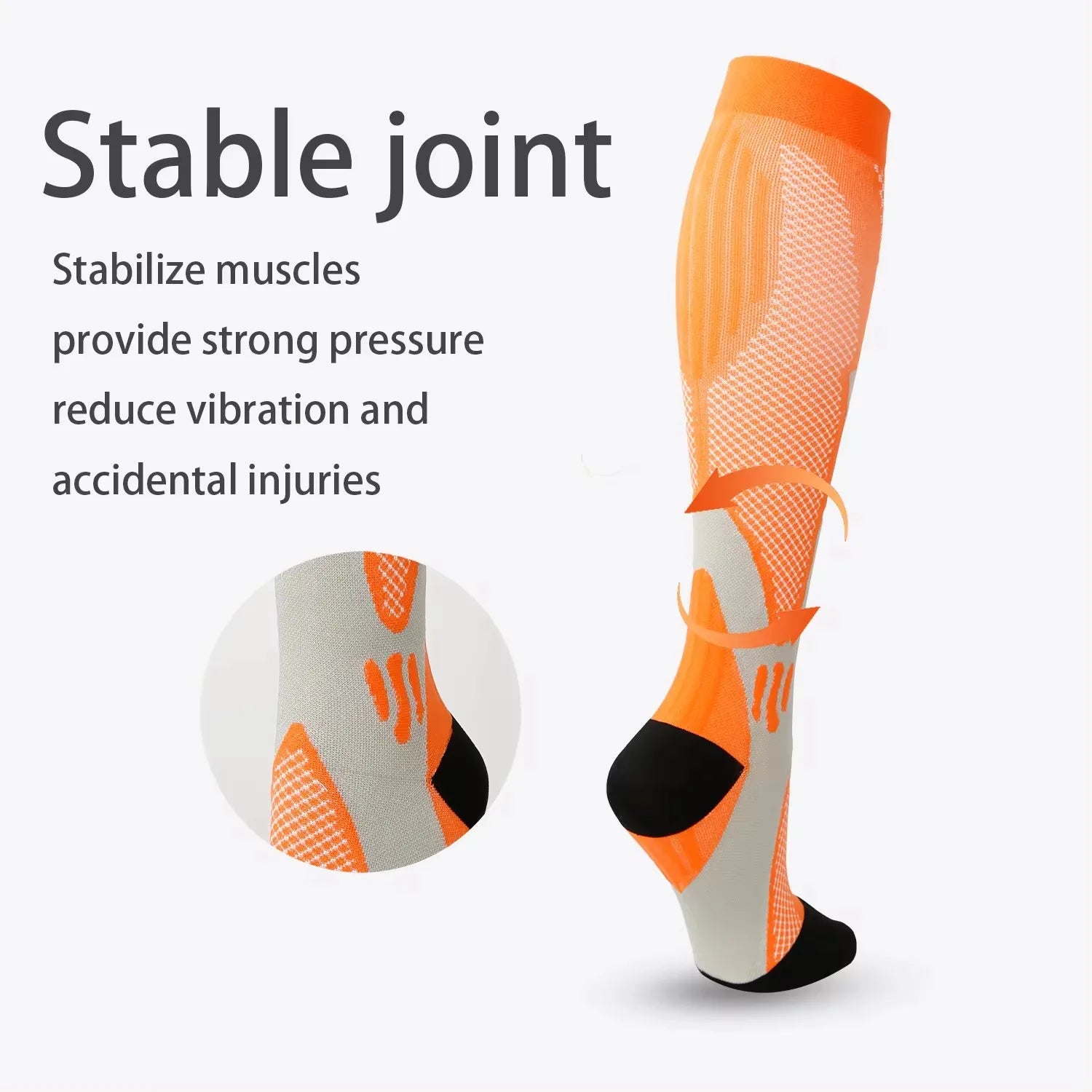 Compression socks that improve circulation, reduce swelling, and help prevent varicose veins.