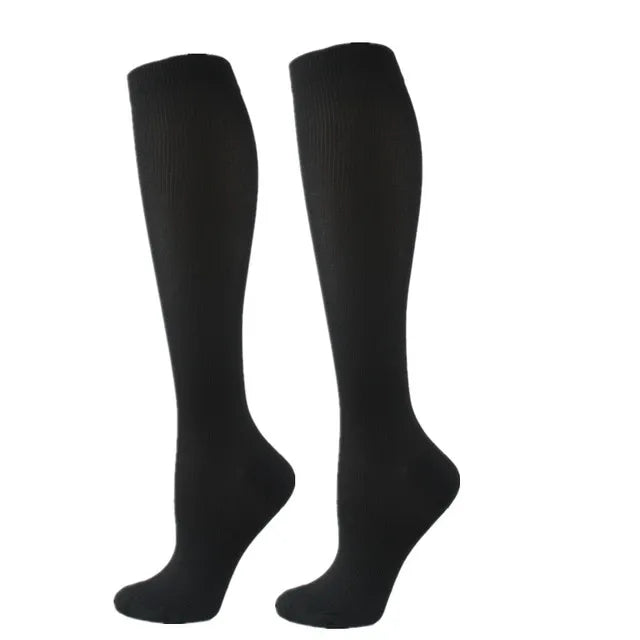 Compression socks that improve circulation, reduce swelling, and help prevent varicose veins.