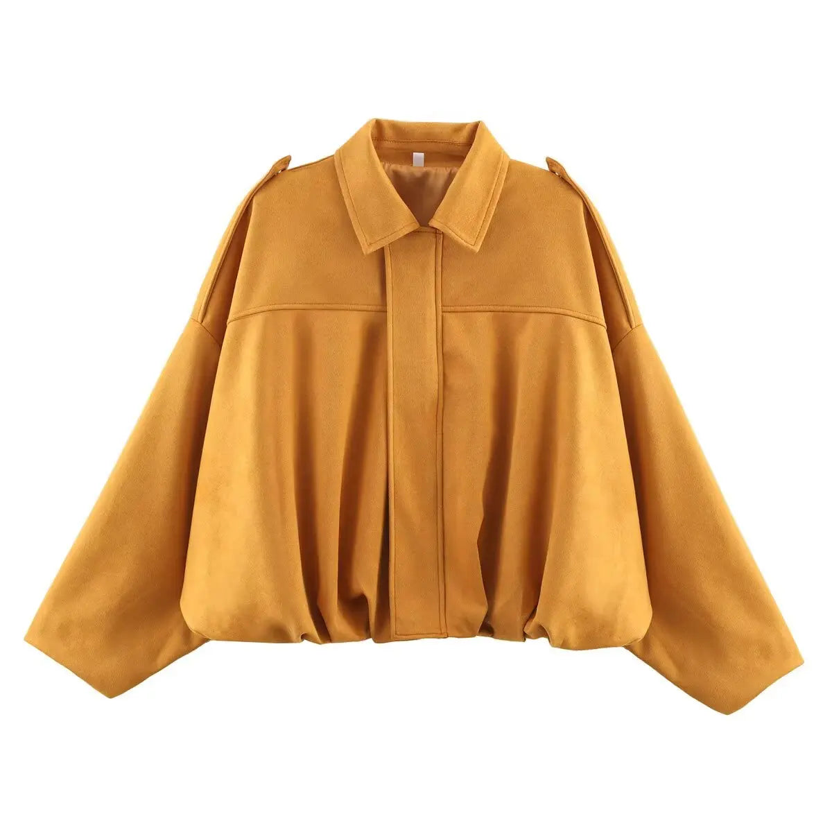 TFMLN Women Suede Bomber Jacket Spring