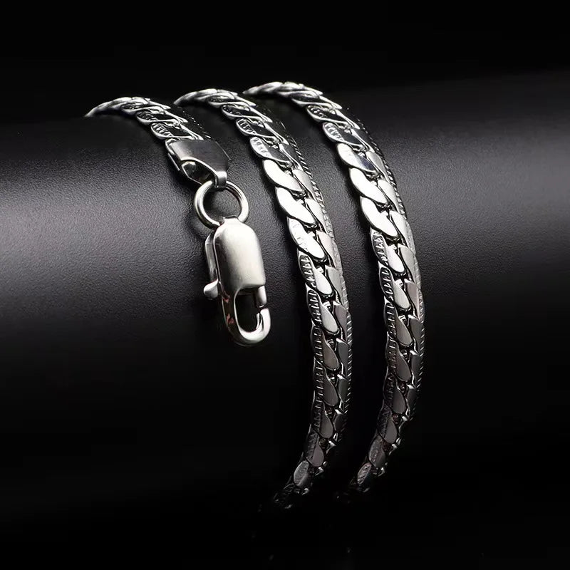 Luxury 5mm silver necklace chain