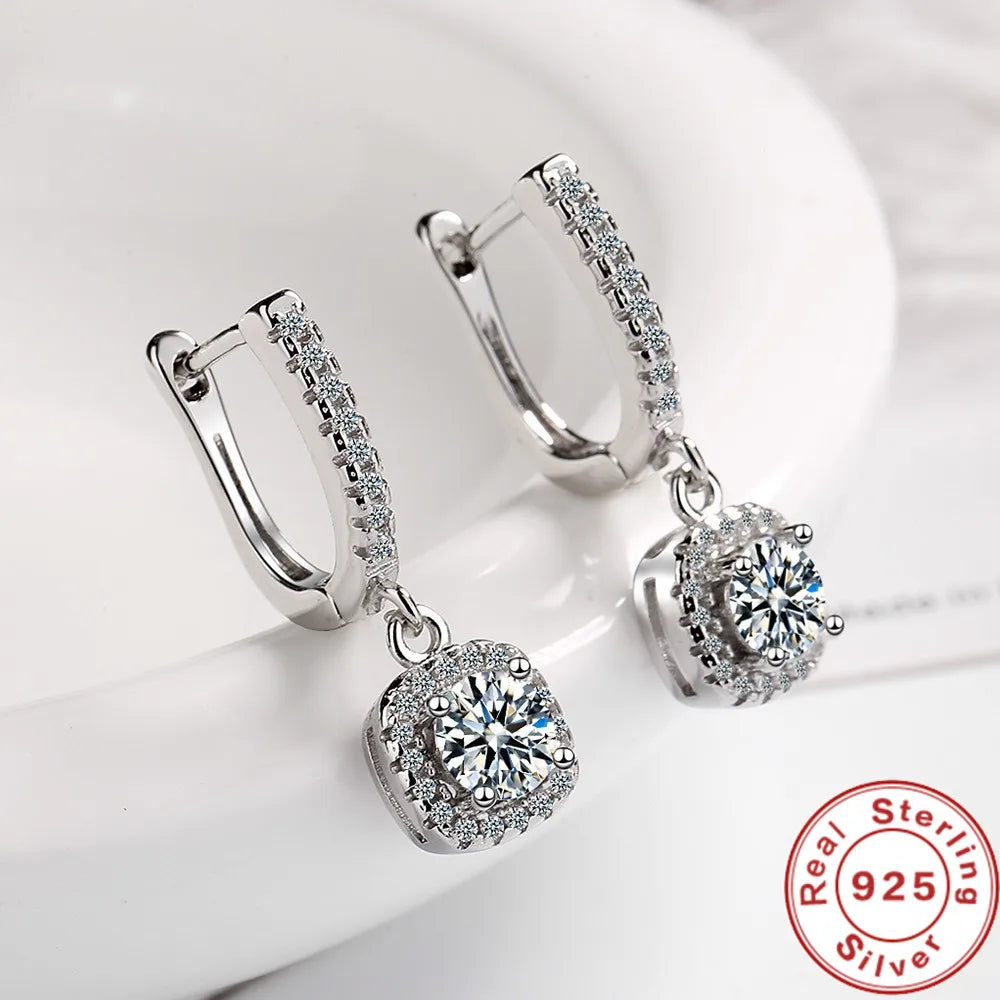 Moissanite hoop Earrings.