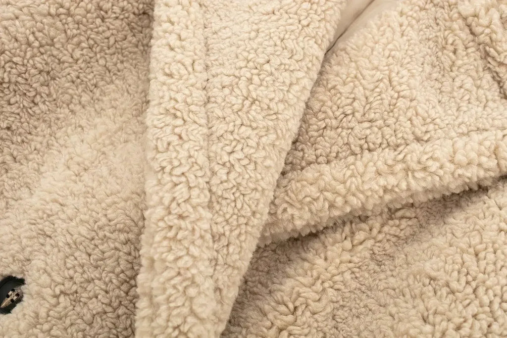 Women Autumn Winter Vintage Wool Blend Long Coat Lapel