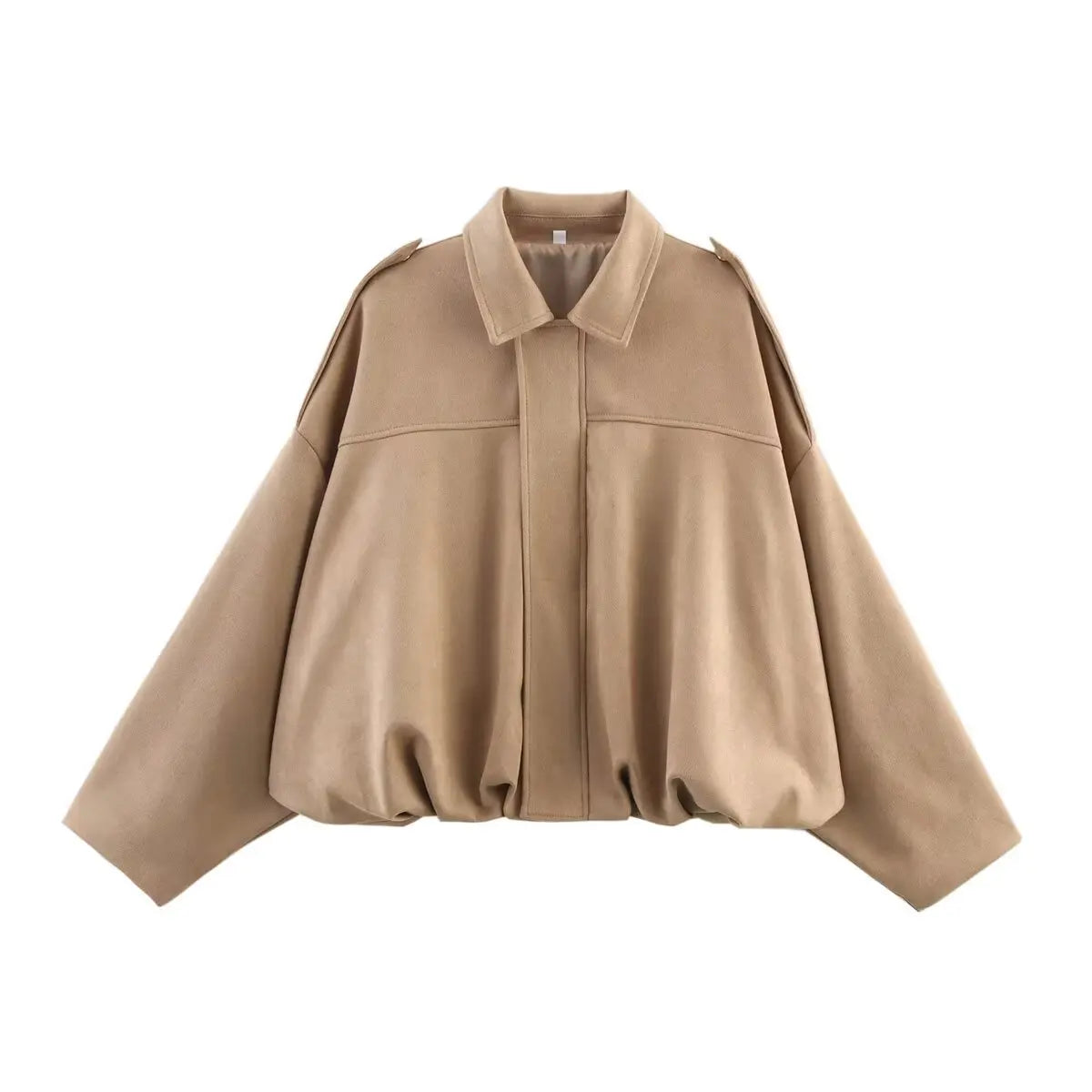 TFMLN Women Suede Bomber Jacket Spring