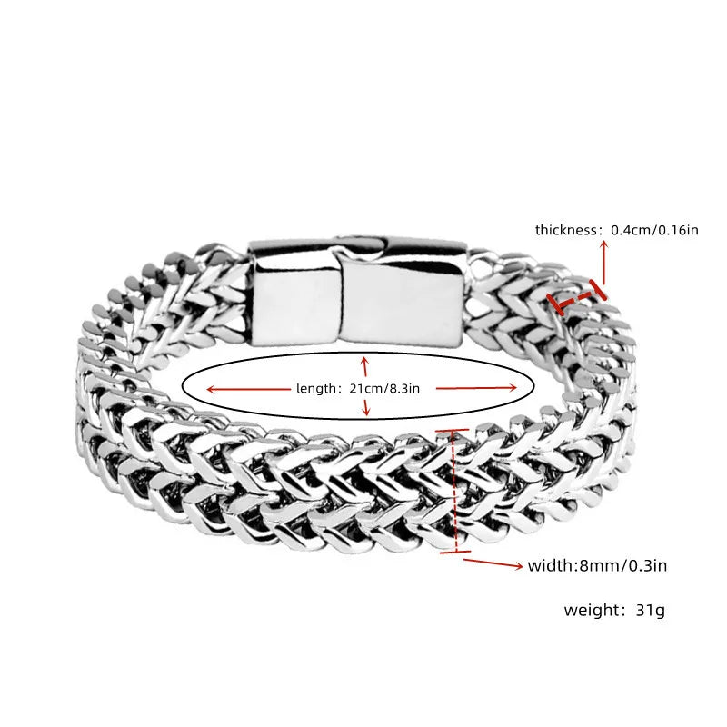 Braided stainless steel bracelet
