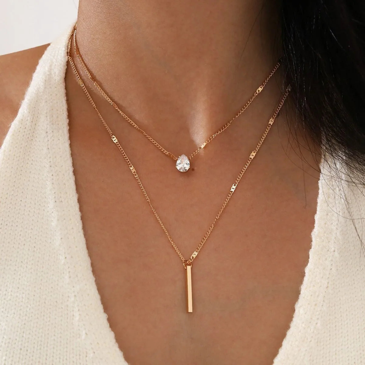 Women’s multi-layer star and heart necklace