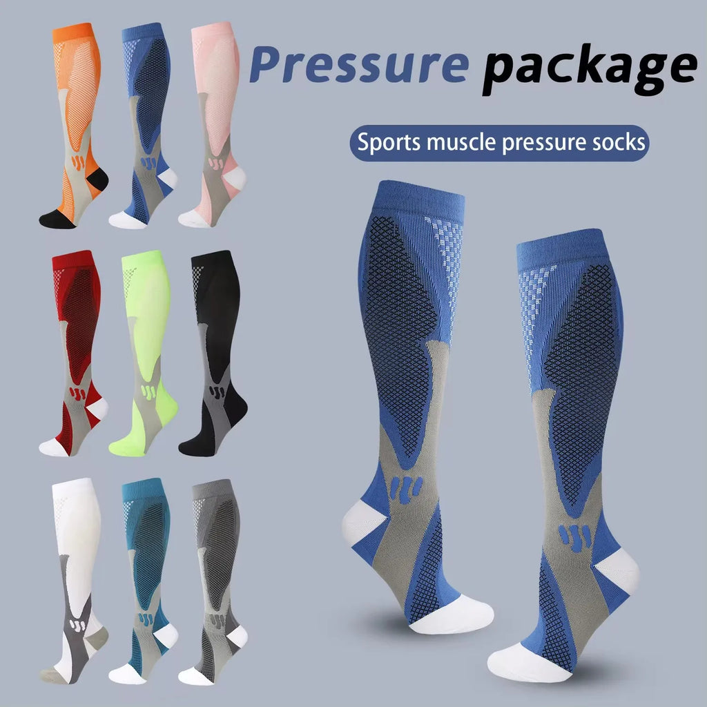Compression socks that improve circulation, reduce swelling, and help prevent varicose veins.