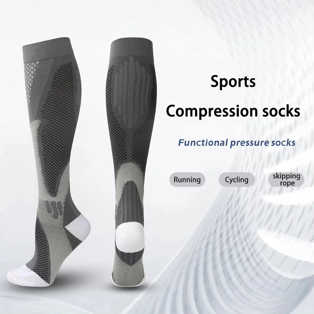 Compression socks that improve circulation, reduce swelling, and help prevent varicose veins.