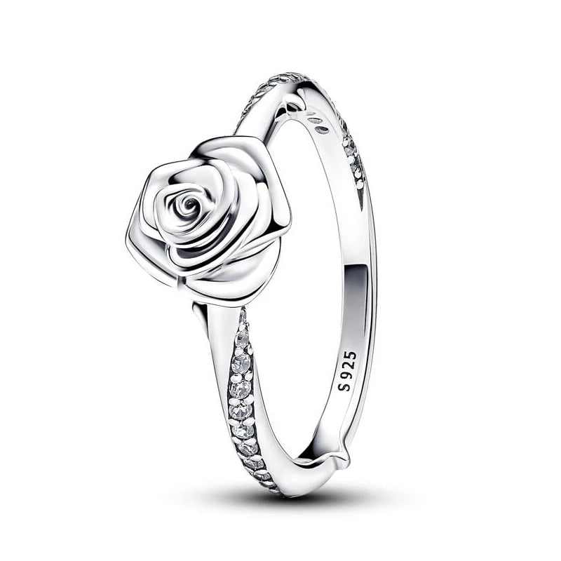 925 Silver Rose in Bloom Ring