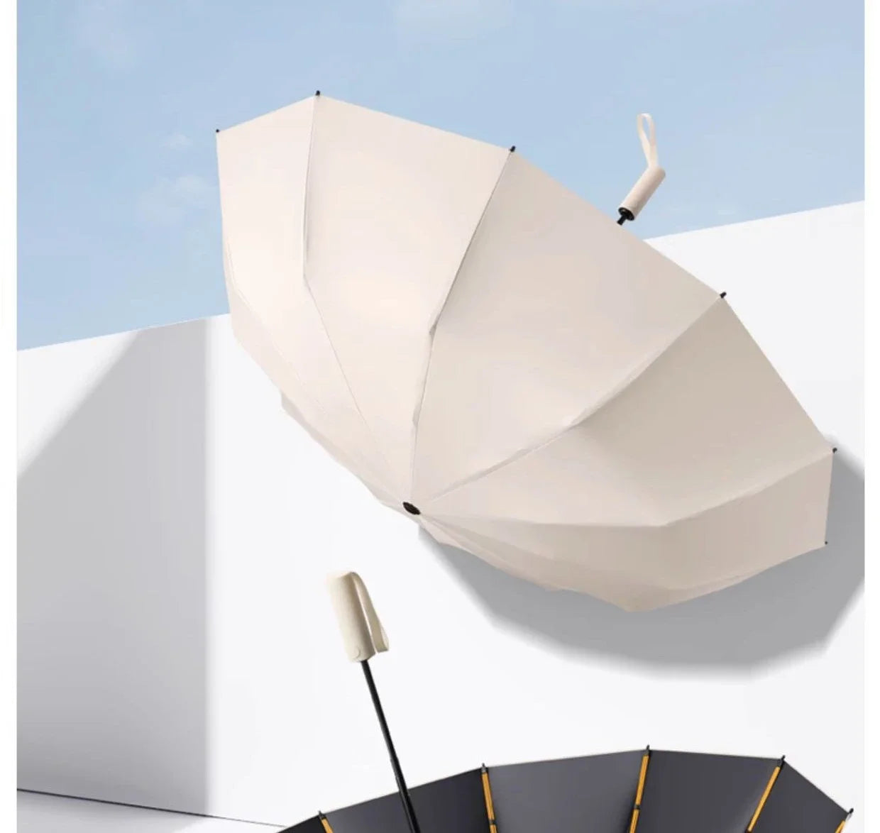 72-bone strong umbrella, wind-, rain-, sunproof, automatic, large.