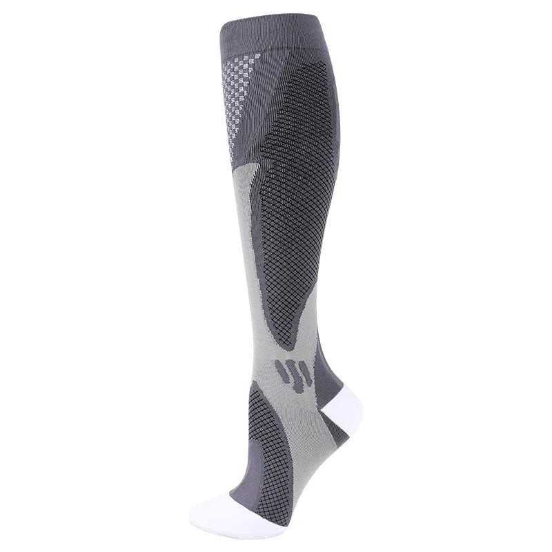 Compression socks that improve circulation, reduce swelling, and help prevent varicose veins.