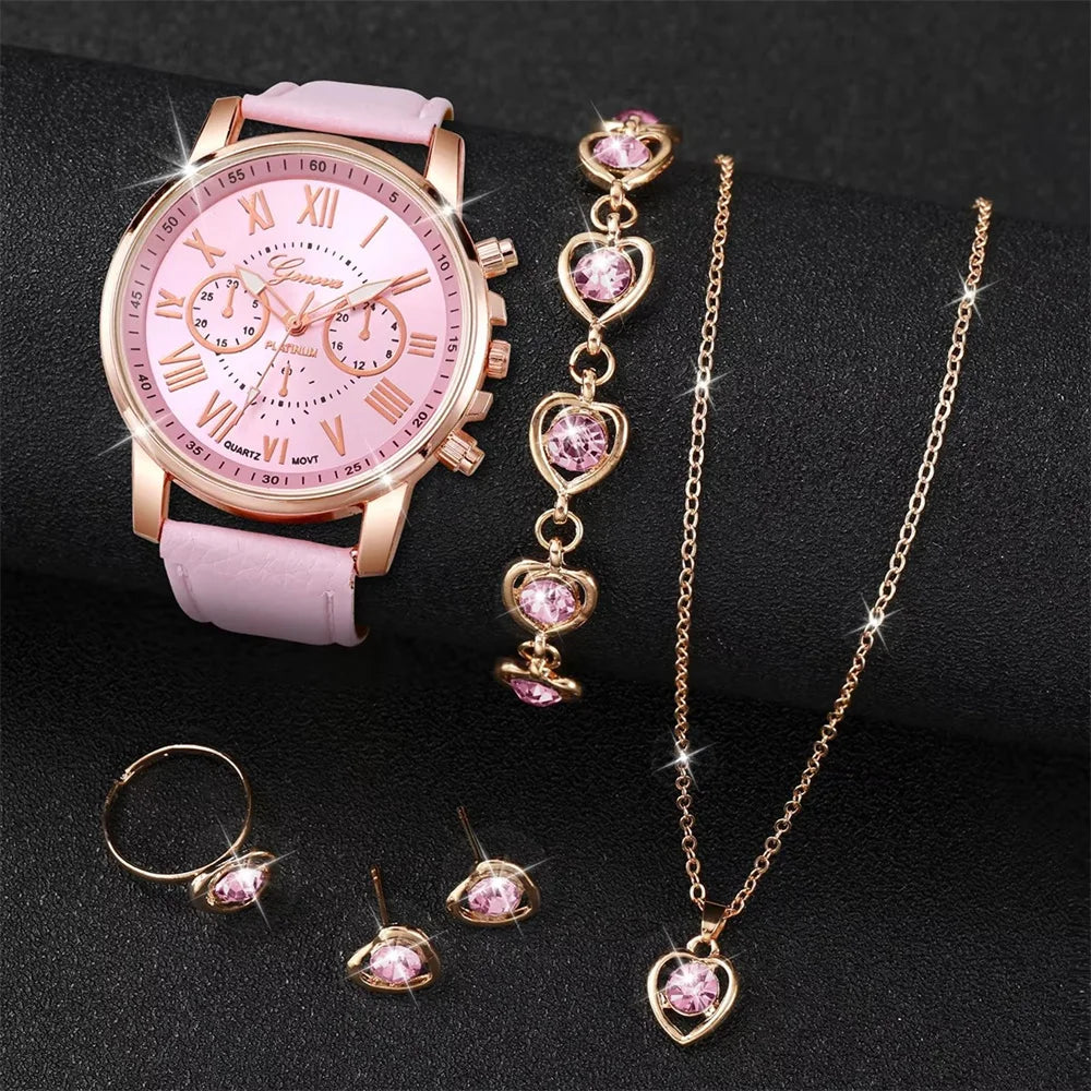 Women’s leather watches set