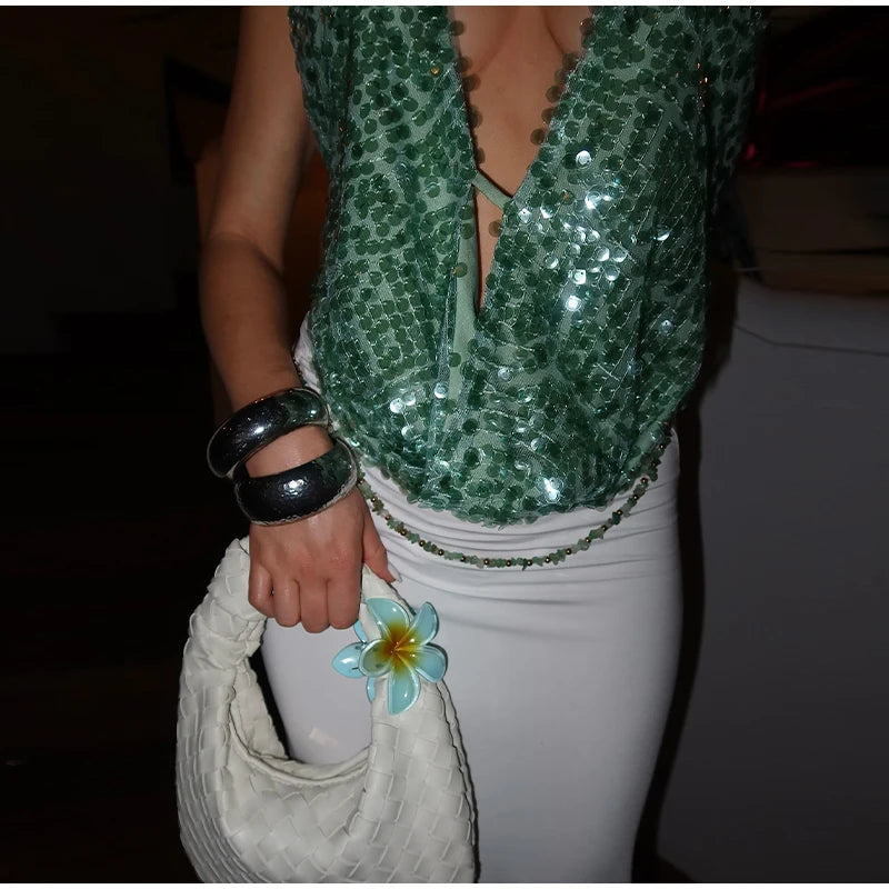 Sequins Halter Mini Dress