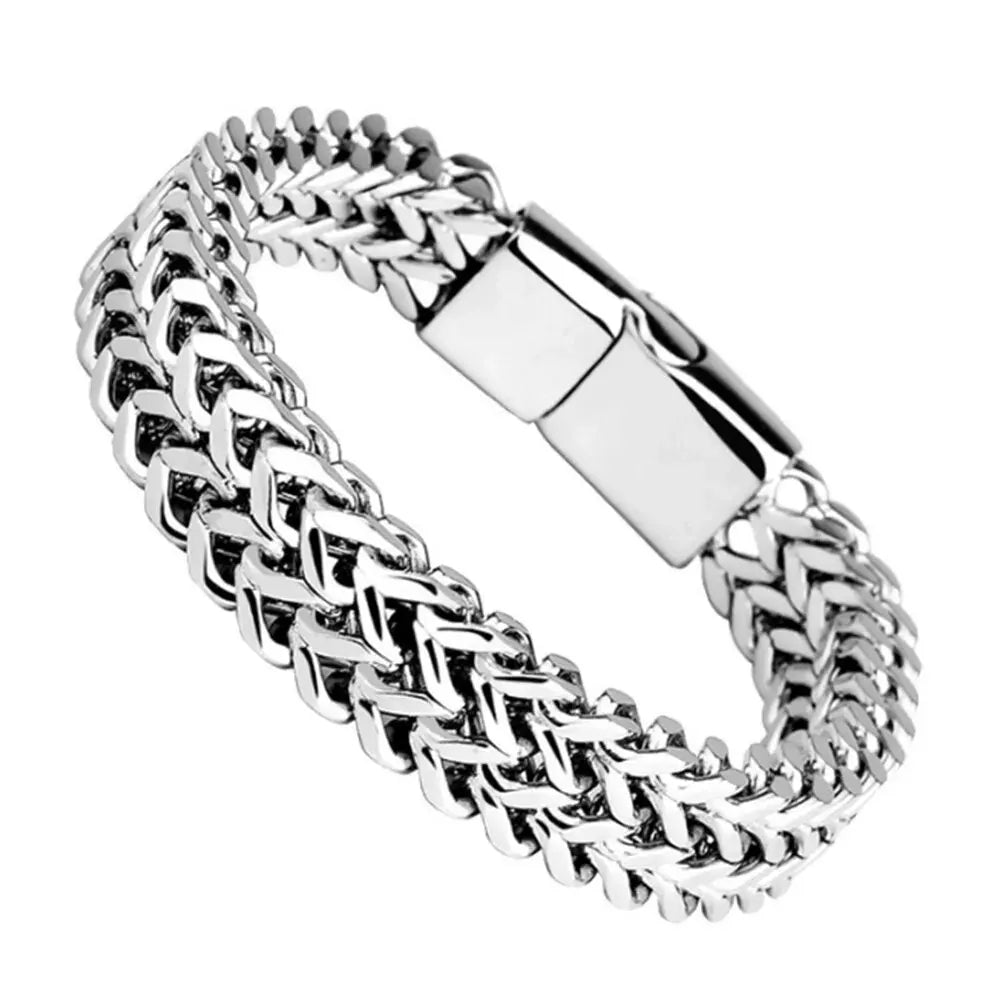 Braided stainless steel bracelet