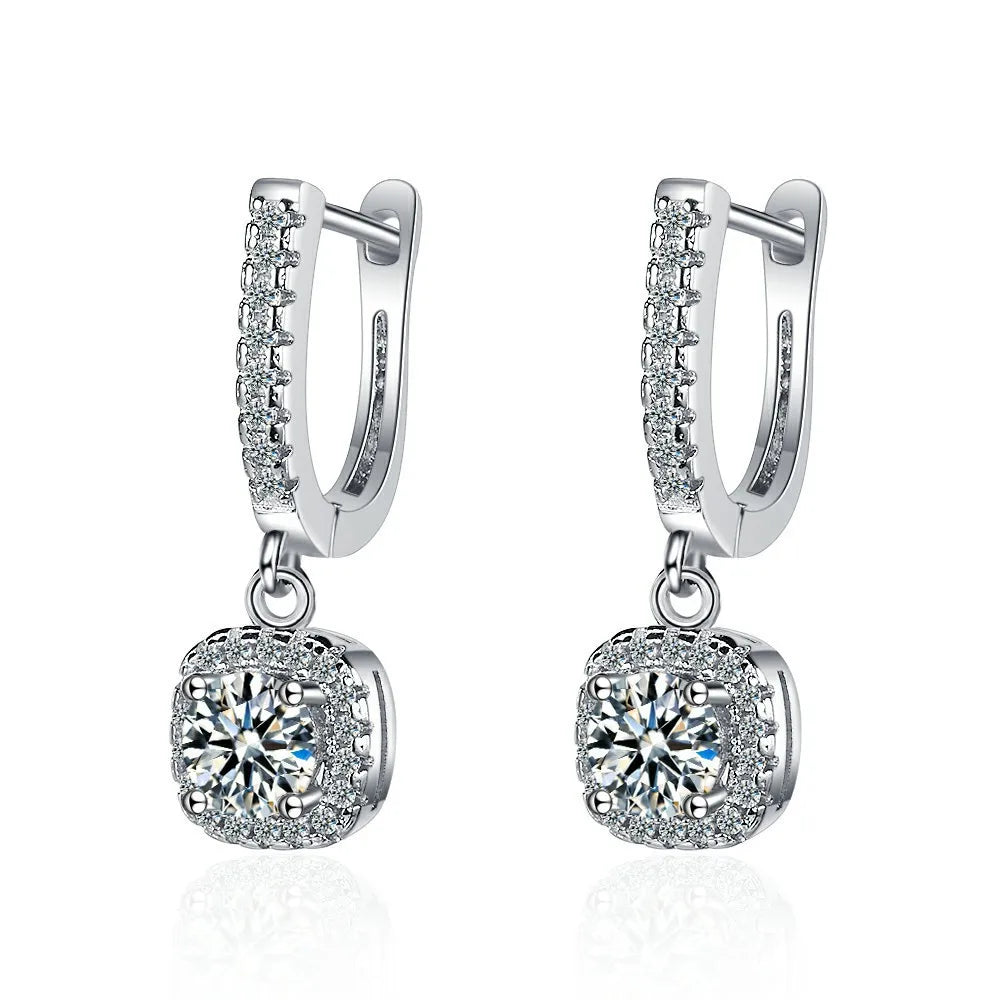 Moissanite hoop Earrings.
