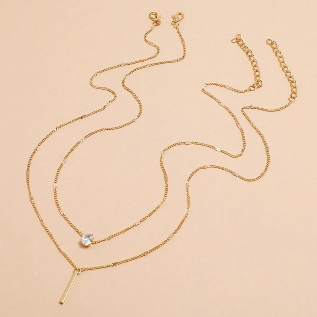 Women’s multi-layer star and heart necklace