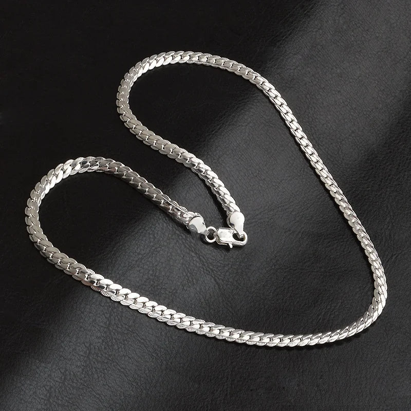 Luxury 5mm silver necklace chain