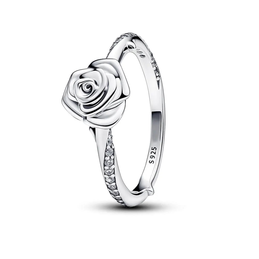 925 Silver Rose in Bloom Ring