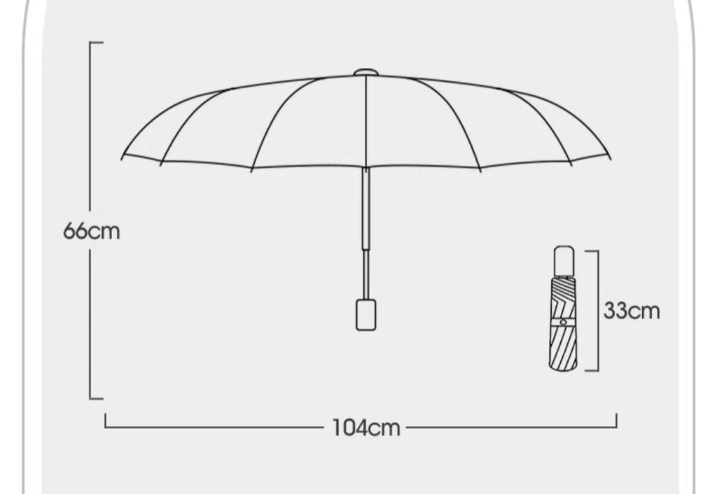 72-bone strong umbrella, wind-, rain-, sunproof, automatic, large.