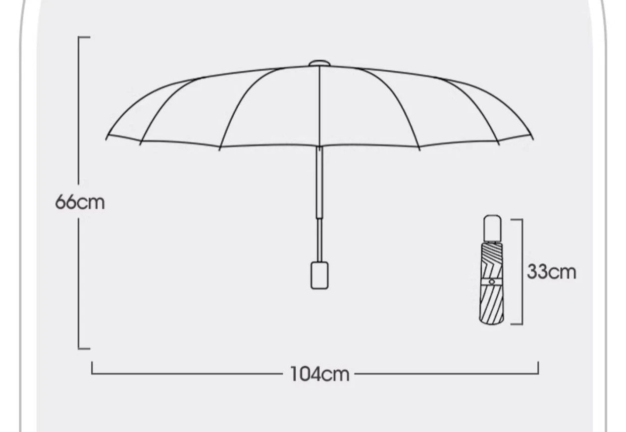 72-bone strong umbrella, wind-, rain-, sunproof, automatic, large.