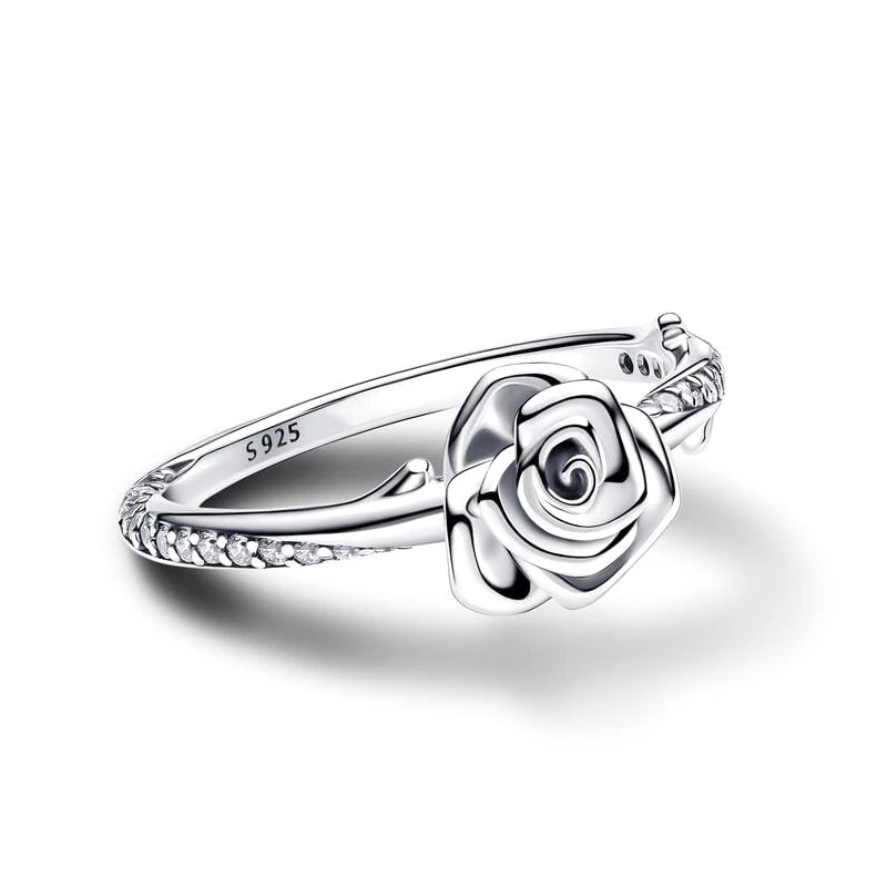 925 Silver Rose in Bloom Ring