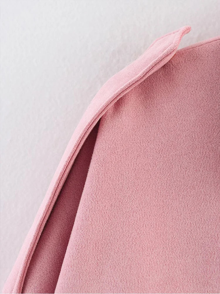 TFMLN Women Suede Bomber Jacket Spring