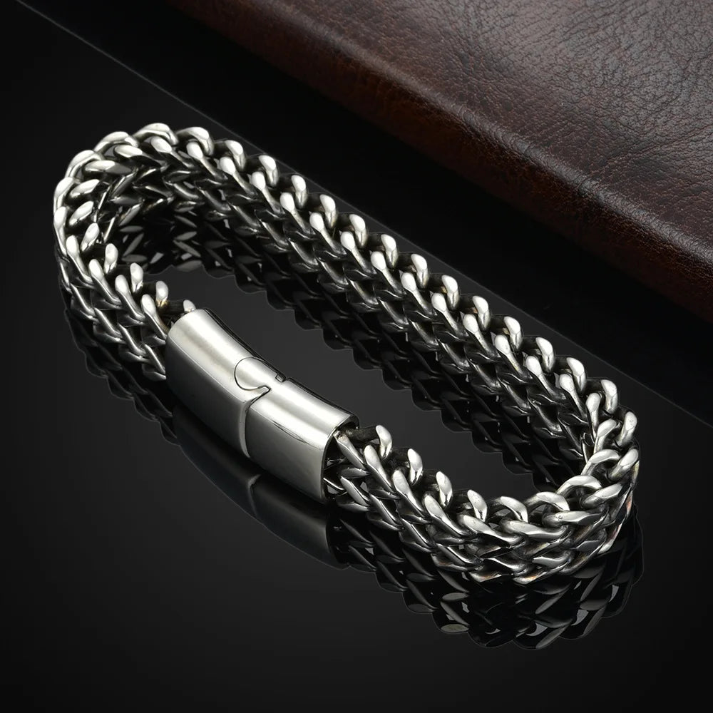 Braided stainless steel bracelet