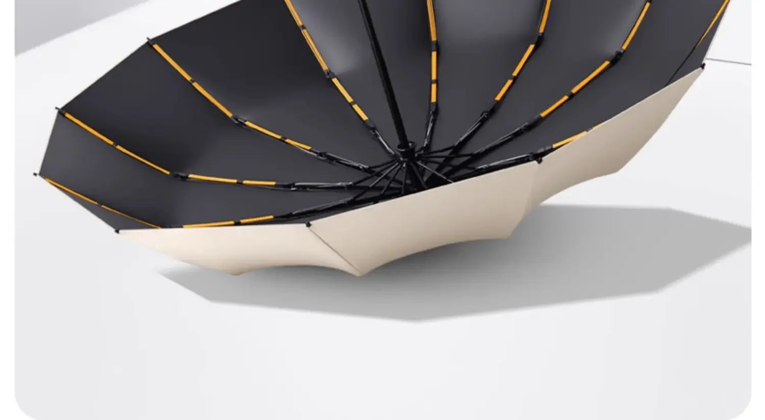 72-bone strong umbrella, wind-, rain-, sunproof, automatic, large.