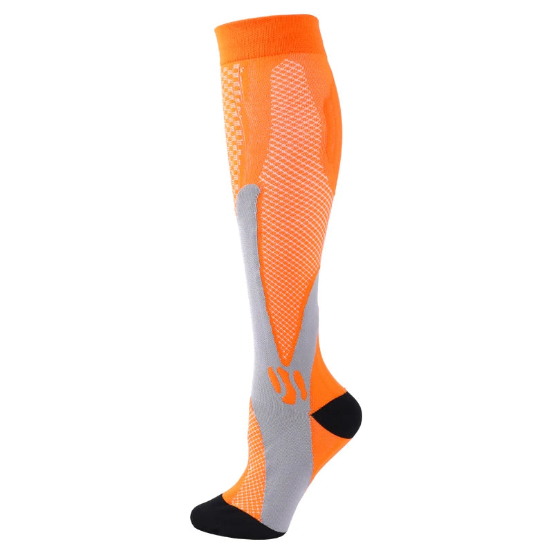 Compression socks that improve circulation, reduce swelling, and help prevent varicose veins.