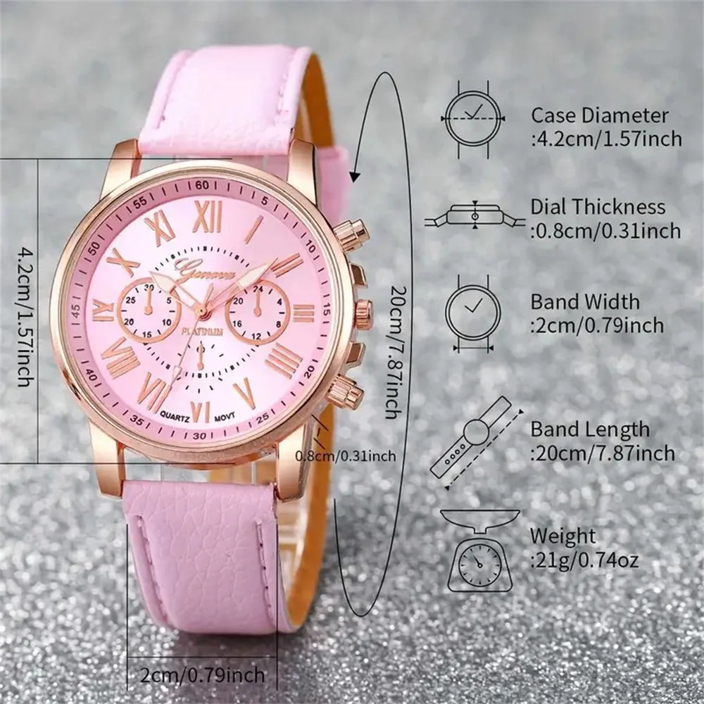 Women’s leather watches set