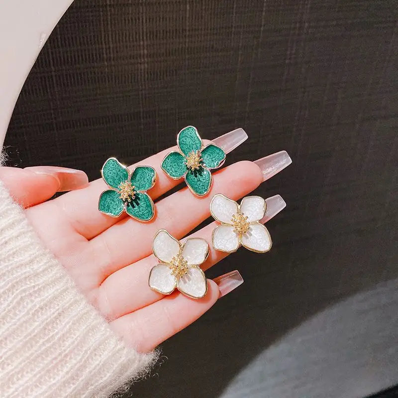 Sweet Flower Stud Earrings For Women